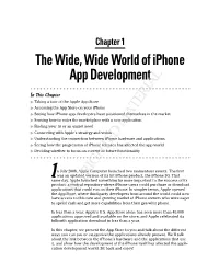 The Wide, Wide World of Iphone App Development