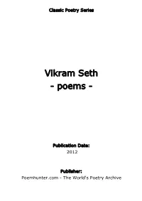 Vikram Seth - Poems