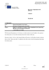 075421/EU XXV. GP Eingelangt Am 04/09/15