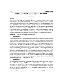 474 PLANNER - 2008 RSS Feeds and Its Implementation at INFLIBNET Rajeev Kumar
