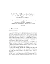 A 4000–Year Old Descent from Antiquity: from the 12Th Egyptian Dynasty to the Capetians and Beyond