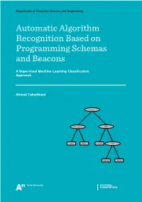 Automatic Algorithm Recognition Based on Programming Schemas and Beacons Aalto University