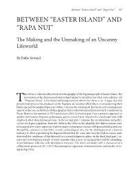 Between “Easter Island” and “Rapa Nui” 217 BETWEEN “EASTER ISLAND” and “RAPA NUI”