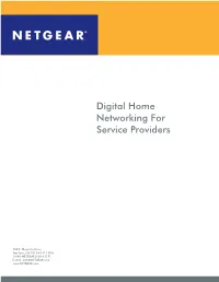 Digital Home Networking for Service Providers