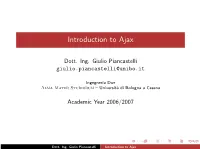 Introduction to Ajax