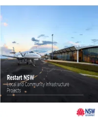 Restart NSW Local and Community Infrastructure Projects