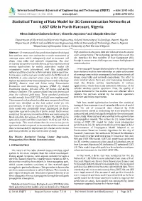 Statistical Tuning of Hata Model for 3G Communication Networks at 1.857 Ghz in Porth Harcourt, Nigeria