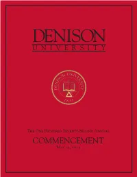 2013 Commencement Program