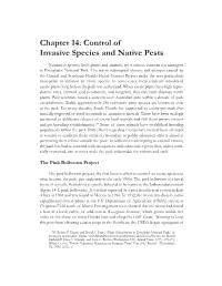 Chapter 14: Control of Invasive Species and Native Pests