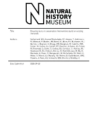 Ensuring That Tests of Conservation Interventions Build on Existing Literature