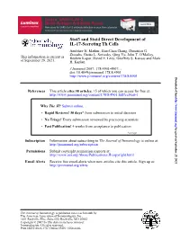 IL-17-Secreting Th Cells Stat3 and Stat4 Direct Development Of