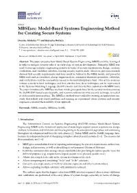 Model-Based Systems Engineering Method for Creating Secure Systems