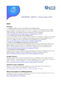 UNIVERSITY UPDATE : 25 November 2005