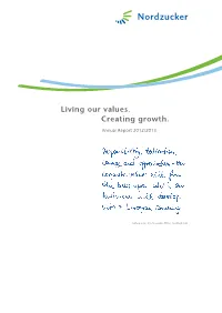 Living Our Values. Creating Growth