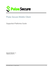 Pulse Secure Mobile Client