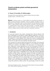 Triaxial Coordinate Systems and Their Geometrical Interpretation