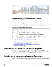 Implementing Keychain Management