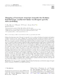 Mapping of Basement Structure Beneath the Kohima Synclinorium, North-East India Via Bouguer Gravity Data Modelling