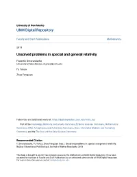 Unsolved Problems in Special and General Relativity