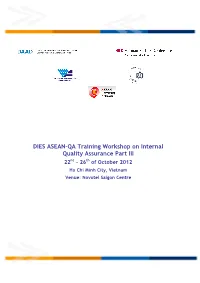 DIES ASEAN-QA Training W Quality Assuran 22