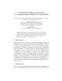 Profiting from Kitties on Ethereum: Leveraging Blockchain RDF Data with SANSA