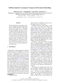 Self-Discriminative Learning for Unsupervised Document Embedding