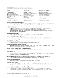 SIGMOD Officers, Committees, and Awardees