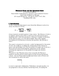 Fibonacci Quanta