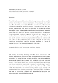 REMEDIATIONS of NON-FICTION Animation, Interactivity and Documentary from Africa