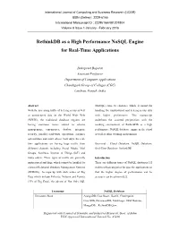 Rethinkdb As a High Performance Nosql Engine for Real-Time Applications