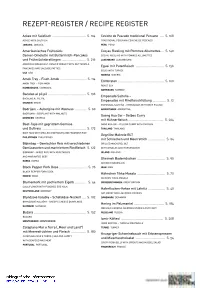 Rezept-Register / Recipe Register