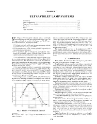 Ultraviolet Lamp Systems