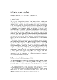 2. Major Armed Conflicts
