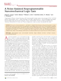 A Noise-Assisted Reprogrammable Nanomechanical Logic Gate