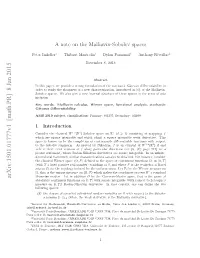 A Note on the Malliavin-Sobolev Spaces