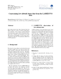Constraining Low-Altitude Lunar Dust from the LADEE/UVS Data