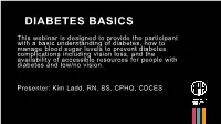 Diabetes Basics