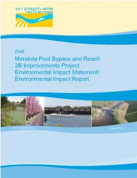 Mendota Pool Bypass and Reach 2B Improvement Project Draft EIS/R