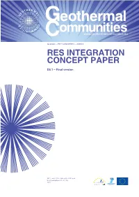 RES INTEGRATION CONCEPT PAPER D5.1 – Final Version
