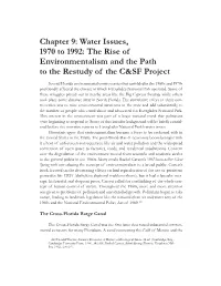 Chapter 9: Water Issues, 1970 to 1992: the Rise of Environmentalism and the Path to the Restudy of the C&SF Project