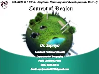 Concept of Region