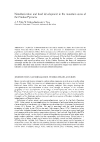 Naturbanization and Local Development in the Mountain Areas of the Catalan Pyrenees