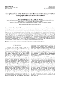 The Optimization of the Ambonese Arrack Fermentation Using Co-Culture Pichia Polymorpha and Kloeckera Javanica