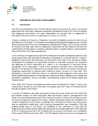 9.0 INDIGENOUS and PUBLIC ENGAGEMENT 9.1 Introduction