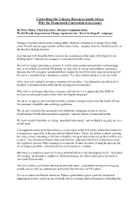 Controlling the Tobacco Barons in South Africa Why the Framework Convention Is Necessary