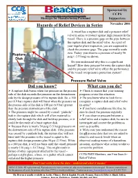Did You Know? Hazards of Relief Devices in Series What Can You