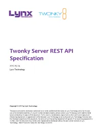 Twonky Server REST API Specification