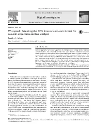 Wirespeed: Extending the AFF4 Forensic Container Format for Scalable Acquisition and Live Analysis