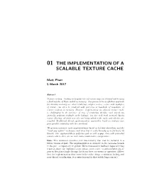 01 the Implementation of a Scalable Texture Cache