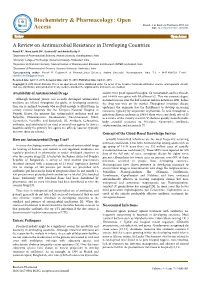 A Review on Antimicrobial Resistance in Developing Countries